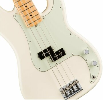 Bas elektryczna Fender American PRO Precision Bass MN Olympic White - 5