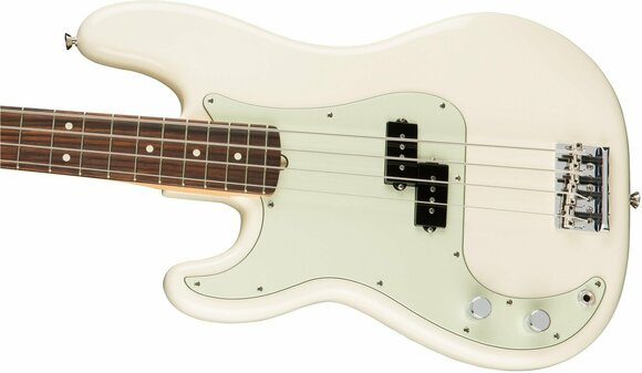 4-strängad basgitarr Fender American PRO Precision Bass LH RW Olympic White - 3