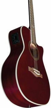 Jumbo elektro-akoestische gitaar Eko guitars NXT A100ce Red - 3