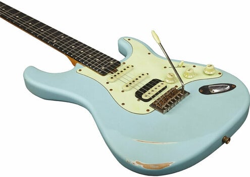 Electric guitar Eko guitars Aire Relic Daphne Blue - 3