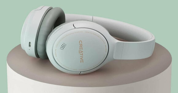 Vezeték nélküli fejhallgatók On-ear Creative Zen Hybrid White - 3
