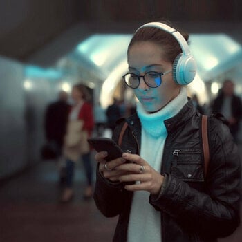 Vezeték nélküli fejhallgatók On-ear Creative Zen Hybrid White - 4