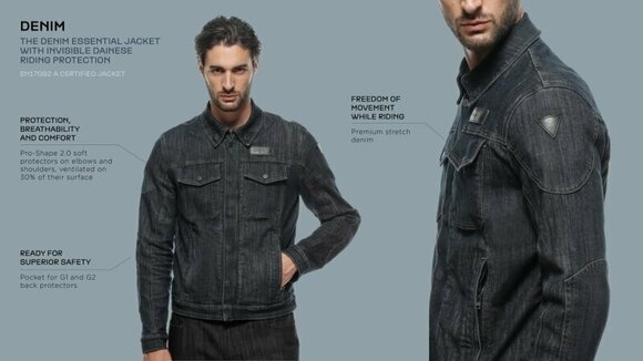 Kangastakki Dainese Denim Tex Jacket Blue 56 Kangastakki - 10