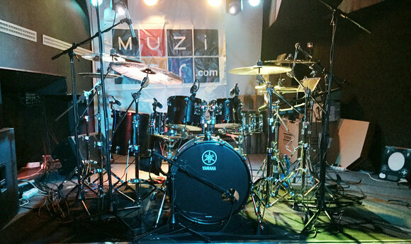 Set akustičnih bubnjeva Yamaha Live Custom Black Wood Larnell Lewis - 15