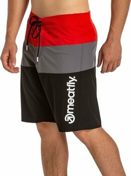Men's Swimwear Meatfly Mitch Boardshorts 21'' Red Stripes XL - 2