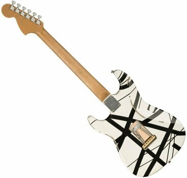 Electric guitar EVH Striped Series 78 Eruption Relic Relic White with Black Stripes Relic - 2