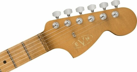 Electric guitar EVH Striped Series 78 Eruption Relic Relic White with Black Stripes Relic - 5