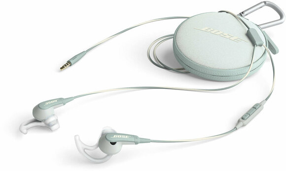 En la oreja los auriculares Bose Soundsport In-Ear Headphones Apple Frosty Grey - 5