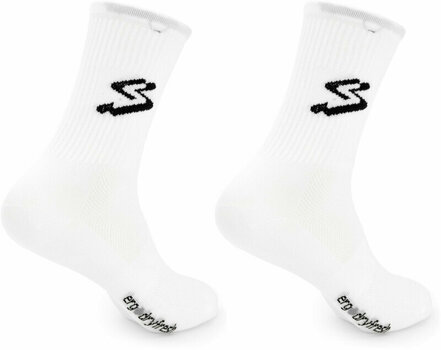 Cyklo ponožky Spiuk Top Ten Long 2 Sock Pack White 36-39 Cyklo ponožky - 2