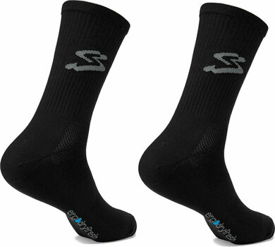 Cycling Socks Spiuk Top Ten Long 2 Sock Pack Black 36-39 Cycling Socks - 2