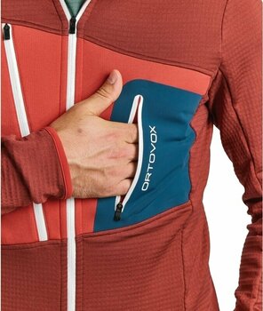 Hættetrøje til udendørs brug Ortovox Fleece Grid Jacket M Clay Orange L Hættetrøje til udendørs brug - 4