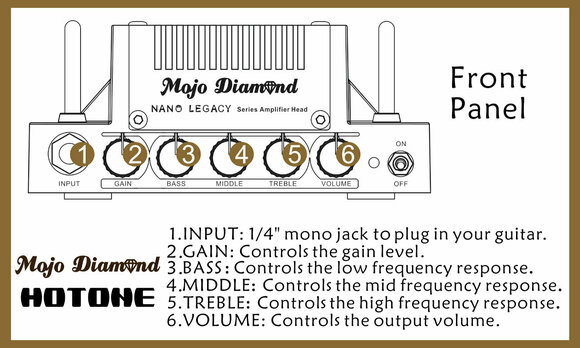 Транзисторен усилвател Hotone Mojo Diamond - 8