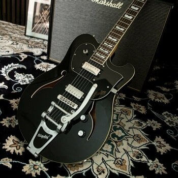Semi-Acoustic Guitar Baum Guitars Original Series - Leaper Tone TD Pure Black - 12