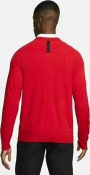 Pulóver Nike Tiger Woods Knit Crew Mens Sweater Gym Red/White 2XL - 2