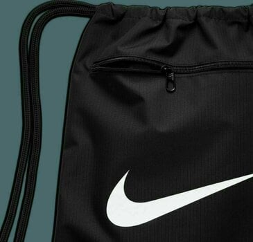 Lifestyle batoh / Taška Nike Brasilia 9.5 Drawstring Bag Black/Black/White 18 L Kapsa na přezůvky - 4
