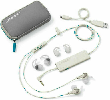 En la oreja los auriculares Bose QuietComfort 20 Apple White/Blue - 4