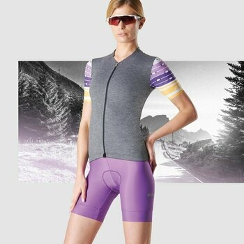 Mez kerékpározáshoz Dotout Check Women's Shirt Dzsörzi Lilac Melange XS - 3