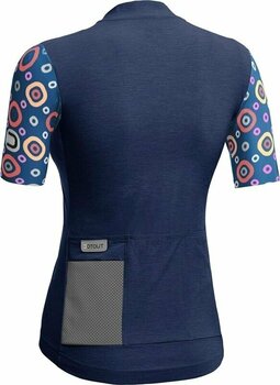 Kolesarski dres, majica Dotout Check Women's Shirt Jersey Blue Melange XS - 2