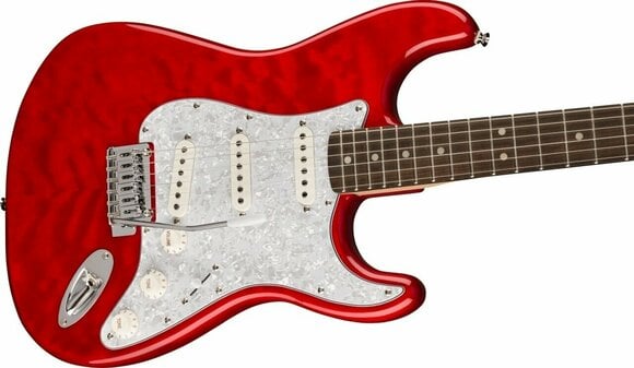 Elektrická kytara Fender Squier FSR Affinity Series Stratocaster QMT IL Crimson Red Transparent Elektrická kytara - 3