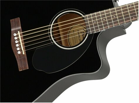 Guitare Dreadnought acoustique-électrique Fender CD-60SCE Black - 5
