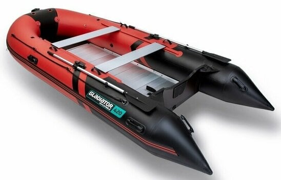 Uppblåsbar båt Gladiator Uppblåsbar båt C420AL 420 cm Red/Black - 2