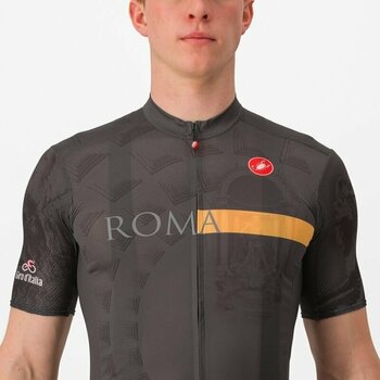Pyöräilypaita Castelli Giro Roma Jersey Pelipaita Antracite/Dark Gray/Giallo S - 5