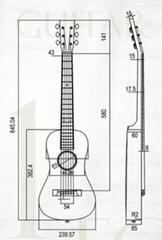 Guitarra electroacustica SX TG1E Natural Guitarra electroacustica - 7