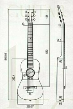 Electro-acoustic guitar SX TG1E Natural - 8