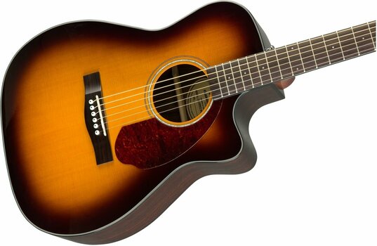 electro-acoustic guitar Fender CC-140SCE with Case Sunburst - 4