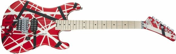 Guitare électrique EVH Striped Series 5150 MN Red Black and White Stripes - 5