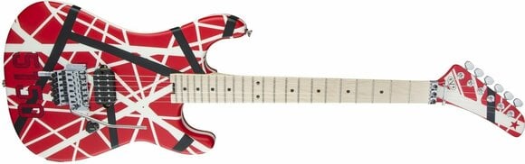Guitare électrique EVH Striped Series 5150 MN Red Black and White Stripes - 6