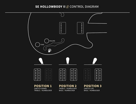 Halvakustisk gitarr PRS SE Hollowbody II BG Black Gold Burst Halvakustisk gitarr - 20