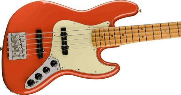 5-snarige basgitaar Fender Player Plus Jazz Bass V MN Fiesta Red - 3