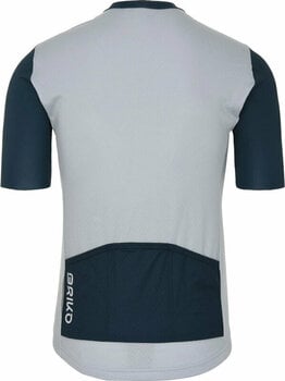 Camisola de ciclismo Briko Jerseyko Stripe Beige/Blue Marine/Grey Sparrow/Orange Rust M - 3