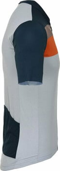 Fietsshirt Briko Jerseyko Stripe Jersey Beige/Blue Marine/Grey Sparrow/Orange Rust 2XL - 2