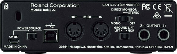 USB audio prevodník - zvuková karta Roland Rubix22 - 2
