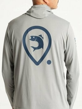 Horgászpulóver Adventer & fishing Horgászpulóver Functional Hooded UV T-shirt Limestone L - 5