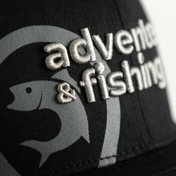 Cap Adventer & fishing Cap Black With a Straight Flap - 6