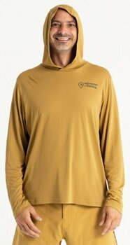 Huvtröja Adventer & fishing Huvtröja Functional Hooded UV T-shirt Sand S - 3