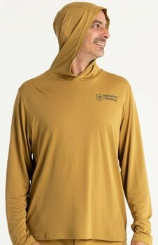 Sweatshirt Adventer & fishing Sweatshirt Functional Hooded UV T-shirt Sand L - 2