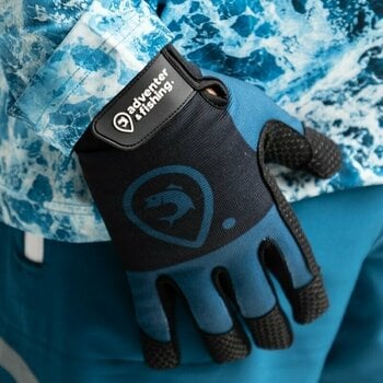 Angelhandschuhe Adventer & fishing Angelhandschuhe Gloves For Sea Fishing Petrol Long M-L - 2