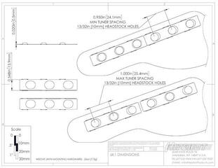 Ladící mechanika pro kytaru Hipshot 6K1EL0C Chrome Ladící mechanika pro kytaru - 3