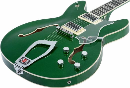 Guitarra Semi-Acústica Hagstrom Viking Deluxe Custom Limited Edition Emerald Green - 2