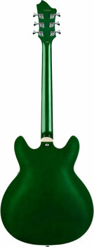 Semi-Acoustic Guitar Hagstrom Viking Deluxe Custom Limited Edition Emerald Green - 3