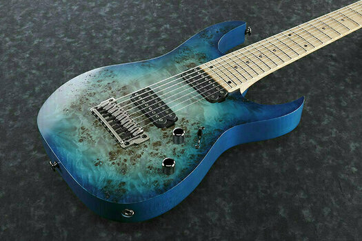 8-snarige elektrische gitaar Ibanez RG852MPB Prestige Ghost Fleet Blue Burst - 2