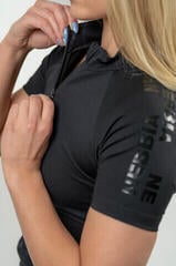 Fitness T-Shirt Nebbia Compression Zipper Shirt INTENSE Ultimate Black XS Fitness T-Shirt - 2