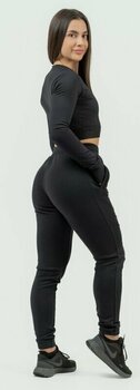 Fitnes majica Nebbia Long Sleeve Crop Top INTENSE Perform Black XS Fitnes majica - 5