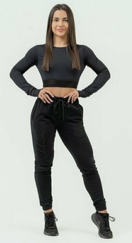 Fitness tričko Nebbia Long Sleeve Crop Top INTENSE Perform Black S Fitness tričko - 4