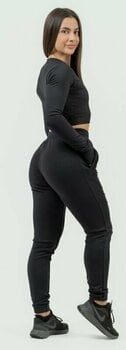 Fitness póló Nebbia Long Sleeve Crop Top INTENSE Perform Black M Fitness póló - 5