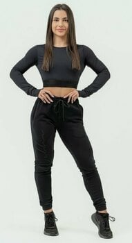 Fitness Μπλουζάκι Nebbia Long Sleeve Crop Top INTENSE Perform Black L Fitness Μπλουζάκι - 4